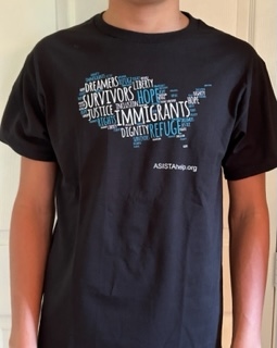 Product Description: We are beyond excited to offer the New ASISTA Map T-Shirt in our Online Store! Get this incredible shirt today and help support immigrant survivors of violence.</br></br>Availablesize:M (Only 3 left)</br></br>Productdescription:Hanes Authentic T-shirt Black - Crew Neck</br></br>Note: Price includes shipping.For more than 4 products, please contact Maria at manager@asistahelp.org before placing the order. Thank you!</br> New ASISTA Map T-Shirt Crew Neck (Size M)