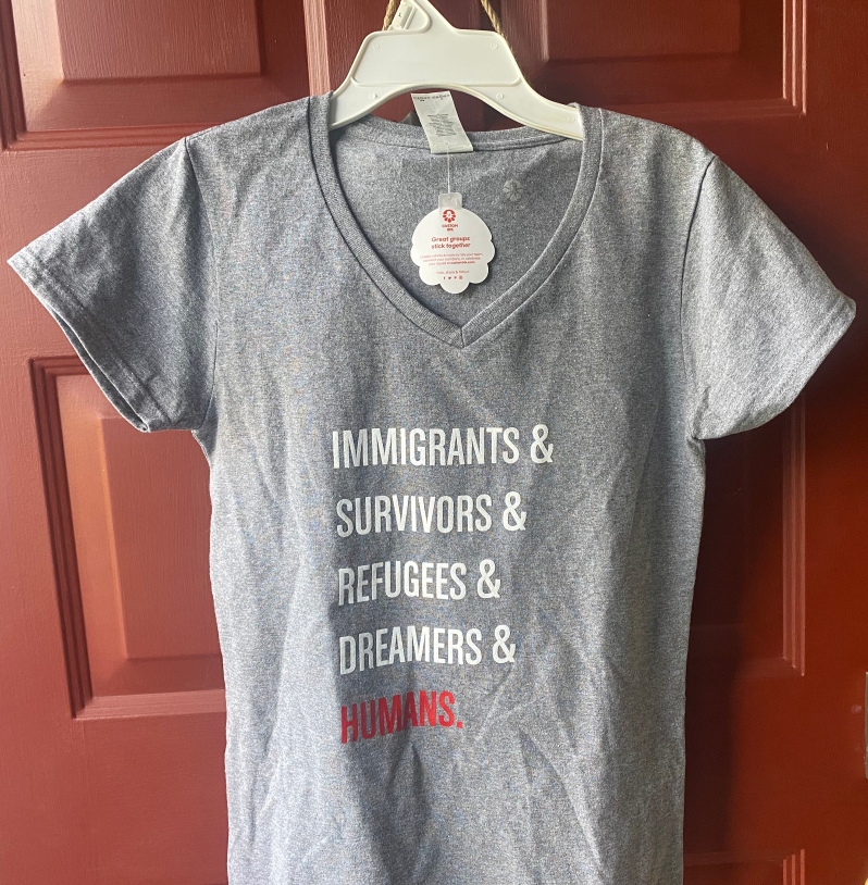 Product Description: We are beyond excited to offer theClassicASISTA T-Shirtin our Online Store!Get this incredible shirt today and help support immigrant survivors of violence.</br></br>Availablesize: S (last 2 T-shirts)</br></br>Productdescription:Hanes Authentic T-shirt Grey-V Neck</br></br>Note:Price includes shipping. For more than 4 products, please contact Maria atmanager@asistahelp.orgbefore placing the order. Thank you!</br> Classic ASISTA T-Shirt V Neck Grey (Size S)